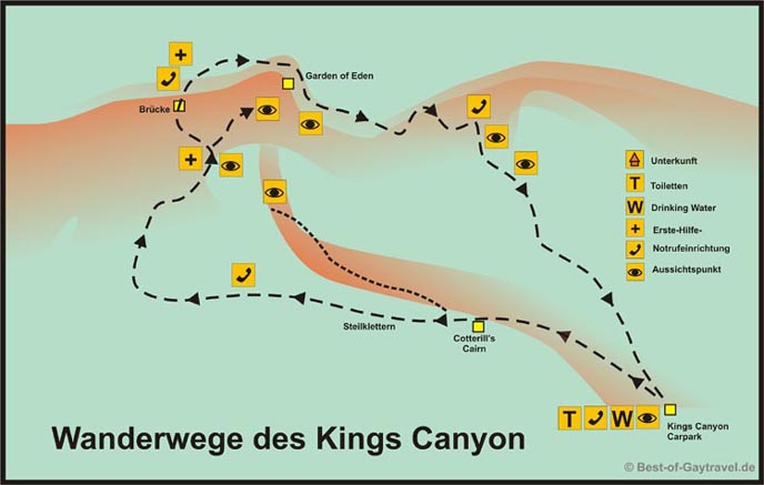 Wanderweg in Kings Canyon in Australien.